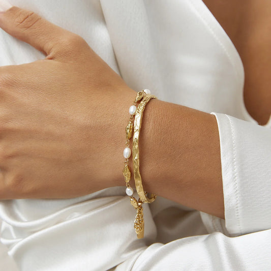 Celia Cuff gold cuff, detail view