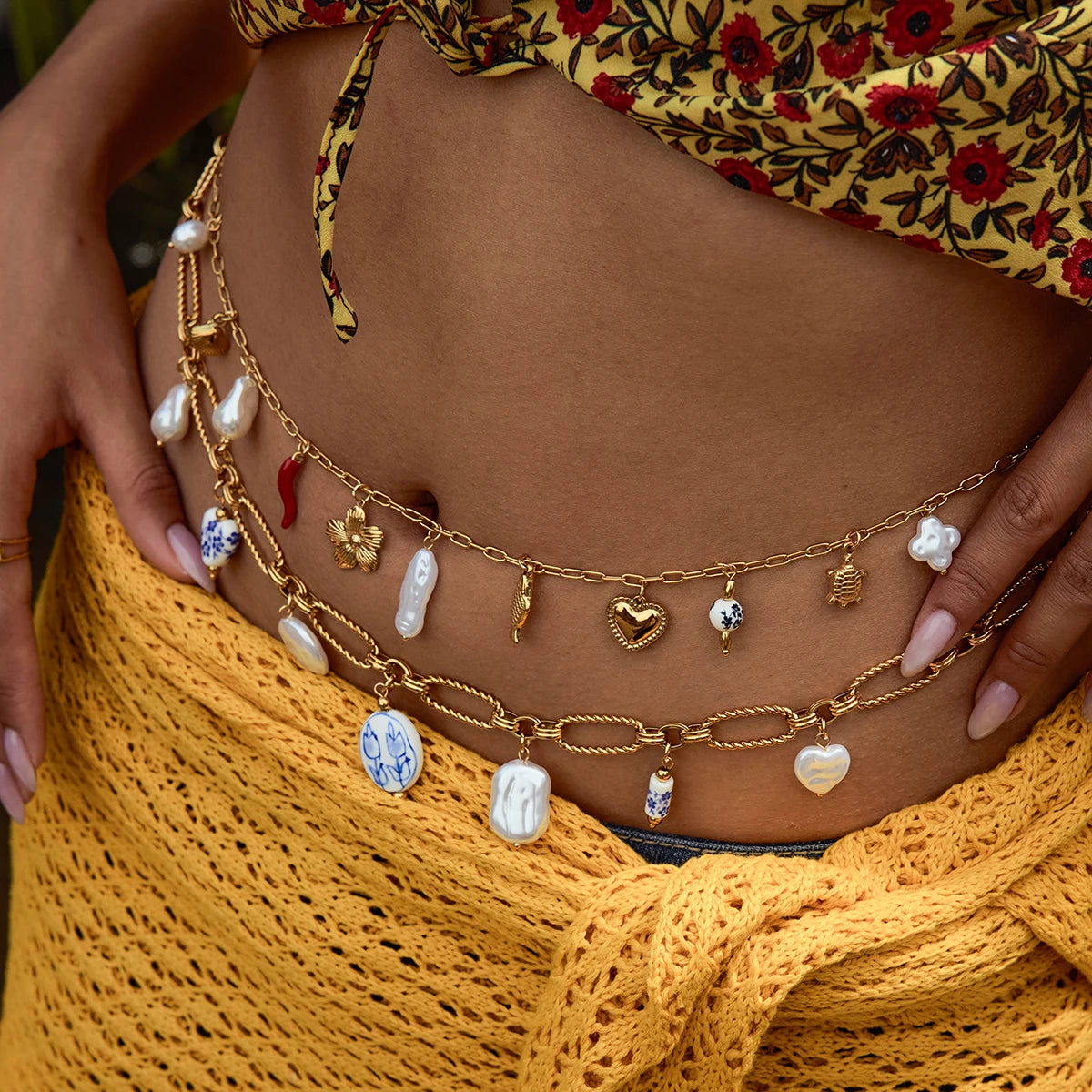 Oceanic Bloom Waist Chain